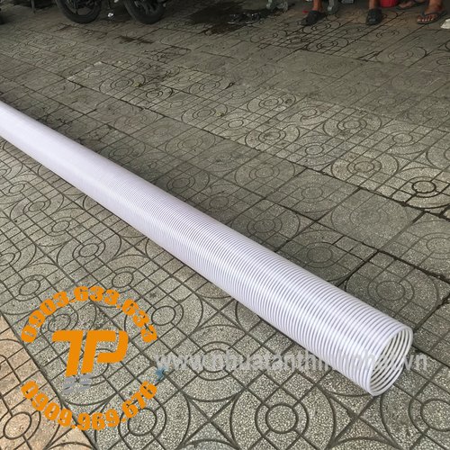 Ống Gân Nhựa Trắng D200 Cây 5M