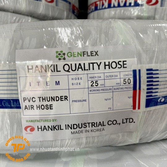 Ống Hơi Cao Áp Genflex By Hankil Hàn Quốc 3 Lớp Bố