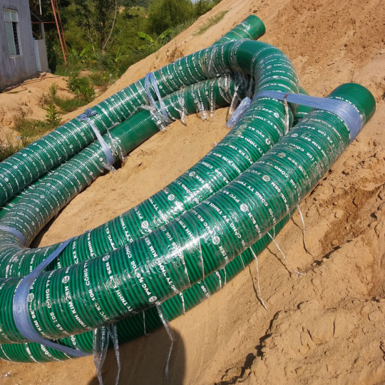 ỐNG GÂN NHỰA XANH BƠM HÚT CÁT